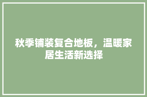 秋季铺装复合地板，温暖家居生活新选择 室内设计