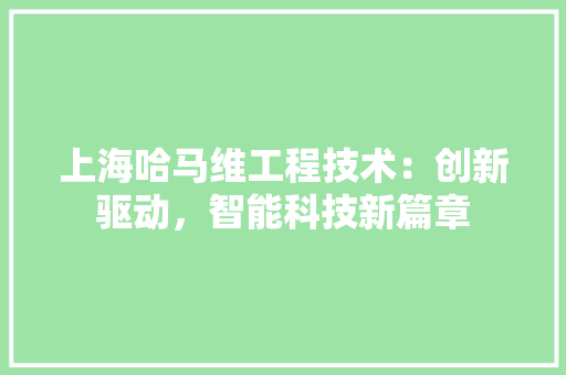 上海哈马维工程技术：创新驱动，智能科技新篇章 地板材料