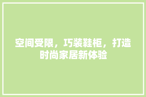 空间受限，巧装鞋柜，打造时尚家居新体验