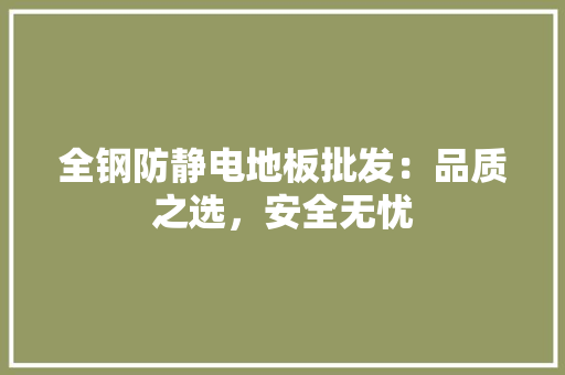 全钢防静电地板批发：品质之选，安全无忧 家居装修