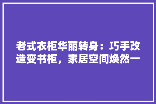 老式衣柜华丽转身：巧手改造变书柜，家居空间焕然一新