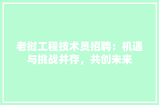 老挝工程技术员招聘：机遇与挑战并存，共创未来