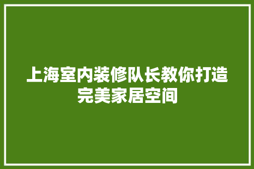 上海室内装修队长教你打造完美家居空间 地板材料