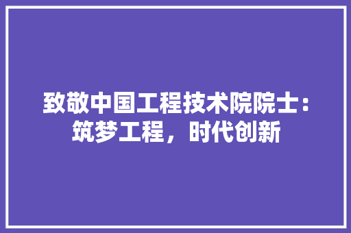 致敬中国工程技术院院士：筑梦工程，时代创新 室内设计