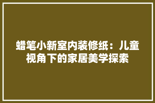 蜡笔小新室内装修纸：儿童视角下的家居美学探索 室内设计