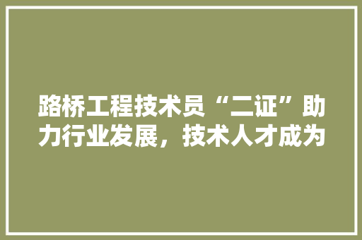 路桥工程技术员“二证”助力行业发展，技术人才成为关键支撑 室内设计