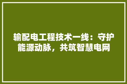 输配电工程技术一线：守护能源动脉，共筑智慧电网 室内设计