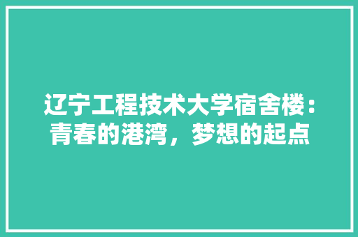 辽宁工程技术大学宿舍楼：青春的港湾，梦想的起点 室内设计