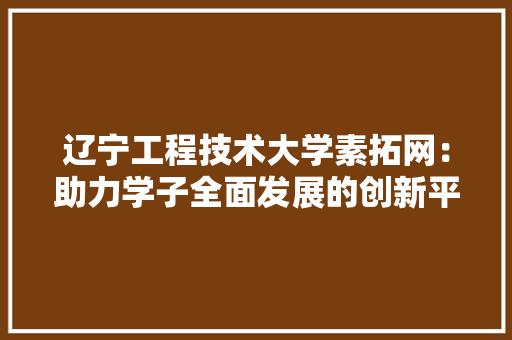 辽宁工程技术大学素拓网：助力学子全面发展的创新平台