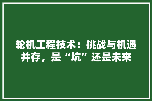 轮机工程技术：挑战与机遇并存，是“坑”还是未来 室内设计