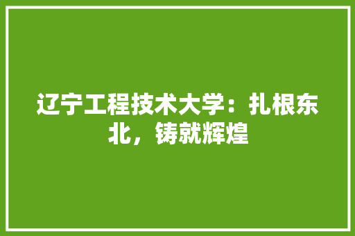辽宁工程技术大学：扎根东北，铸就辉煌 室内设计