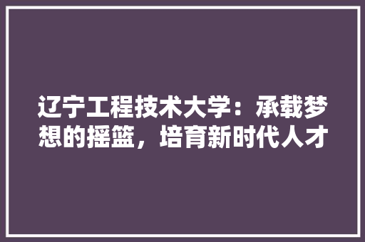辽宁工程技术大学：承载梦想的摇篮，培育新时代人才的沃土 室内设计