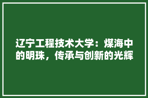 辽宁工程技术大学：煤海中的明珠，传承与创新的光辉典范 室内设计