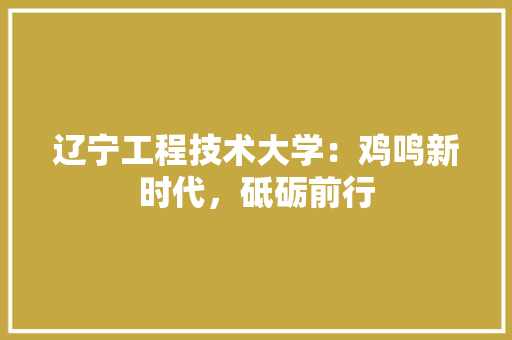 辽宁工程技术大学：鸡鸣新时代，砥砺前行 室内设计