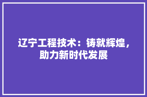 辽宁工程技术：铸就辉煌，助力新时代发展 室内设计