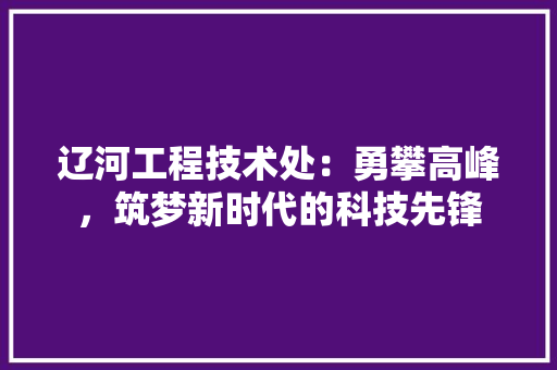 辽河工程技术处：勇攀高峰，筑梦新时代的科技先锋 室内设计