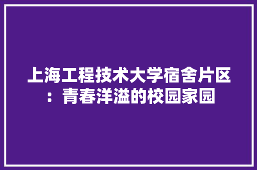 上海工程技术大学宿舍片区：青春洋溢的校园家园 地板材料