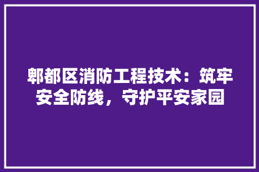 郫都区消防工程技术：筑牢安全防线，守护平安家园 室内设计