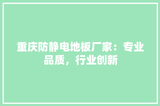 重庆防静电地板厂家：专业品质，行业创新 室内设计