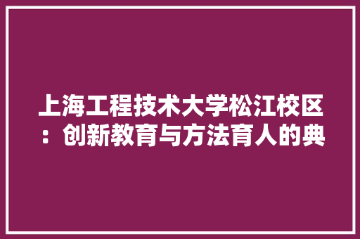 上海工程技术大学松江校区：创新教育与方法育人的典范 地板材料