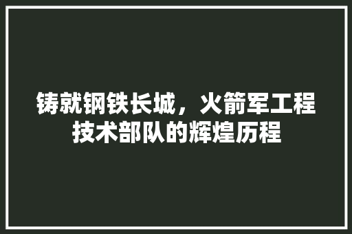 铸就钢铁长城，火箭军工程技术部队的辉煌历程 室内设计