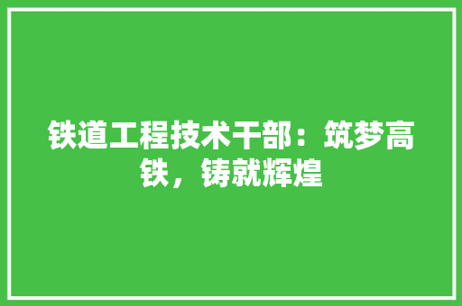 铁道工程技术干部：筑梦高铁，铸就辉煌 室内设计