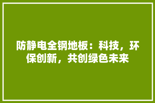 防静电全钢地板：科技，环保创新，共创绿色未来 室内设计
