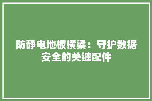 防静电地板横梁：守护数据安全的关键配件 室内设计