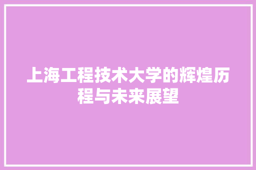 上海工程技术大学的辉煌历程与未来展望 地板材料