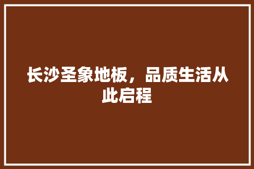 长沙圣象地板，品质生活从此启程 室内设计