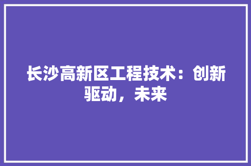 长沙高新区工程技术：创新驱动，未来 室内设计