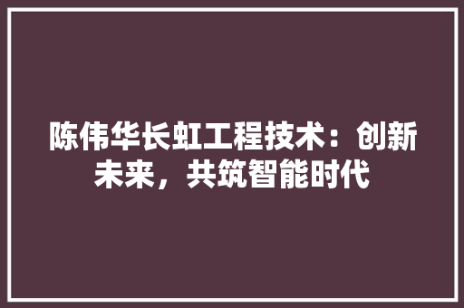 陈伟华长虹工程技术：创新未来，共筑智能时代 室内设计