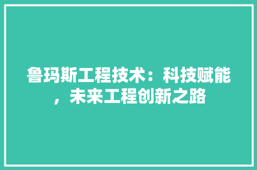 鲁玛斯工程技术：科技赋能，未来工程创新之路