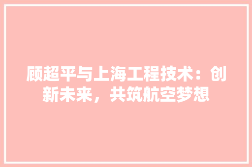 顾超平与上海工程技术：创新未来，共筑航空梦想 室内设计