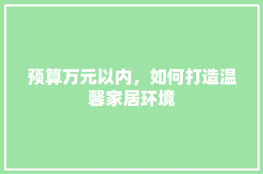 预算万元以内，如何打造温馨家居环境 室内设计