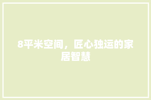 8平米空间，匠心独运的家居智慧 现代风格装饰