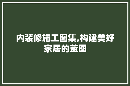 内装修施工图集,构建美好家居的蓝图