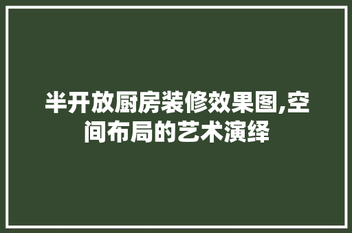 半开放厨房装修效果图,空间布局的艺术演绎 卧室装修
