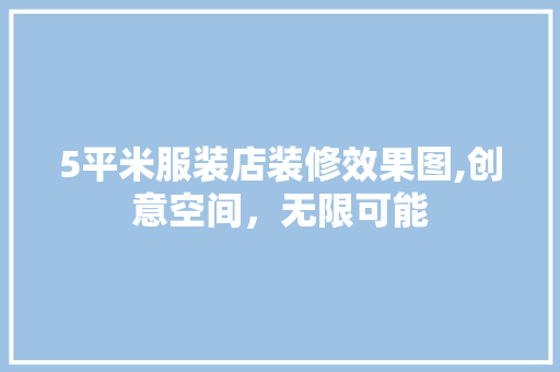 5平米服装店装修效果图,创意空间，无限可能 地板材料