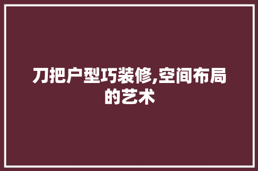 刀把户型巧装修,空间布局的艺术 现代风格装饰
