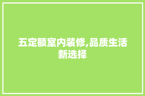 五定额室内装修,品质生活新选择 地板材料