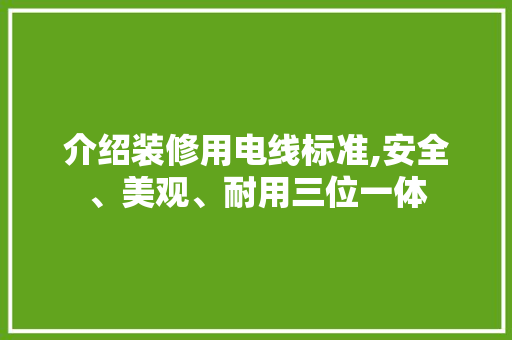 介绍装修用电线标准,安全、美观、耐用三位一体 客厅装修