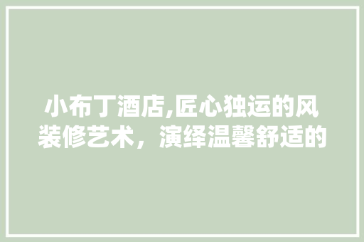 小布丁酒店,匠心独运的风装修艺术，演绎温馨舒适的居住体验 家居装修