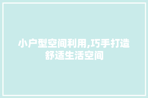 小户型空间利用,巧手打造舒适生活空间 现代风格装饰