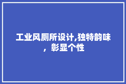 工业风厕所设计,独特韵味，彰显个性 室内设计