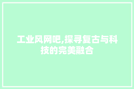 工业风网吧,探寻复古与科技的完美融合 木雕艺术