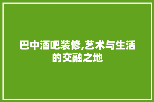 巴中酒吧装修,艺术与生活的交融之地 地板材料