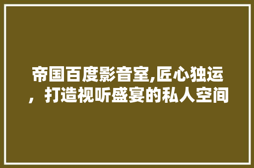 帝国百度影音室,匠心独运，打造视听盛宴的私人空间