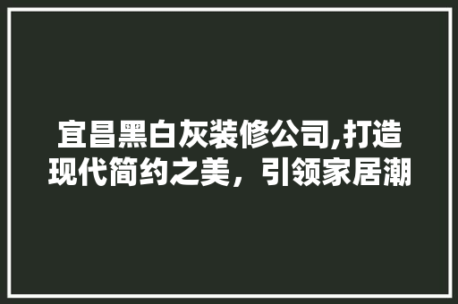 宜昌黑白灰装修公司,打造现代简约之美，引领家居潮流 木雕艺术