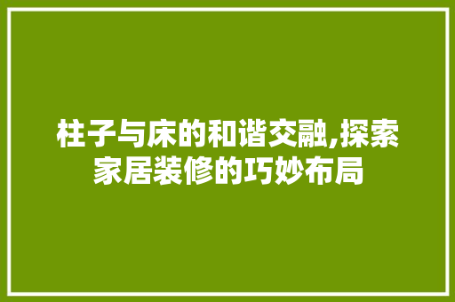 柱子与床的和谐交融,探索家居装修的巧妙布局 卧室装修